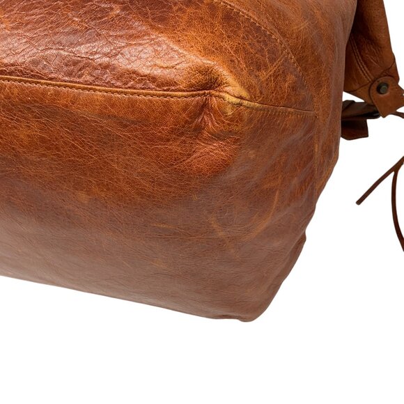 Balenciaga Brown Lambskin Leather Courier XL Shoulder Bag - Picture 8 of 16